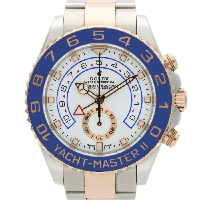 116681/ヨットマスターⅡ SS/PG ランダム番 ホワイト文字盤 腕時計
